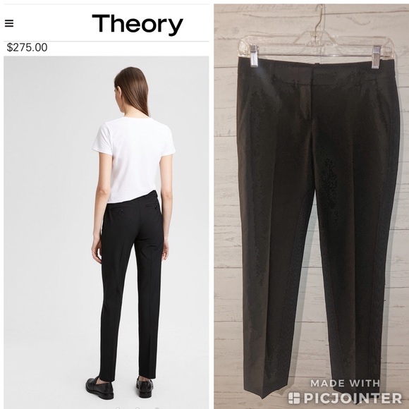 theory stretch wool slim pant